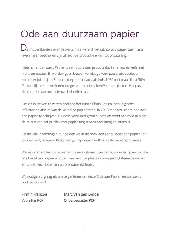 Ode aan papier