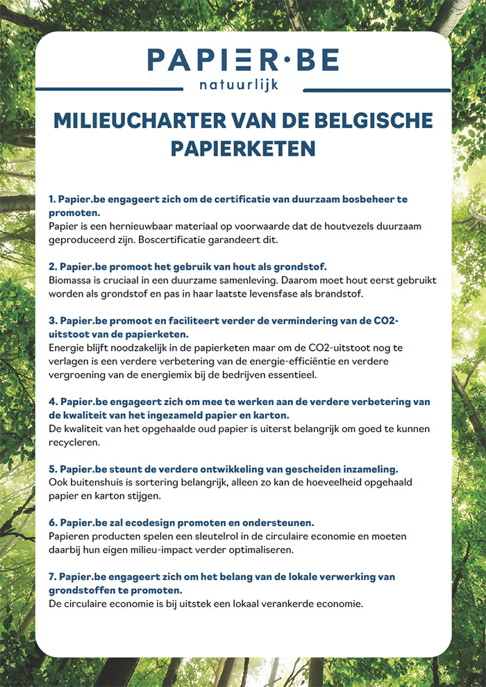 Milieucharter van de Belgische papierketen